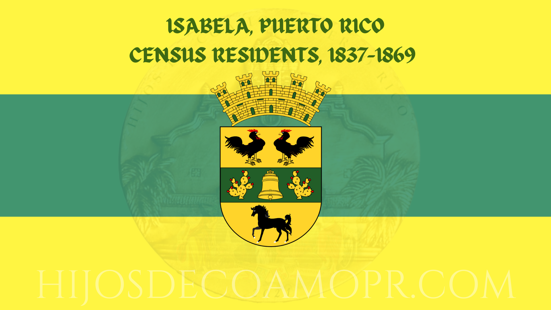 Census of Residents, Isabela, Puerto Rico, 19th Century. Includes a wealth of information about its residents, such as Marital status, age, etc.